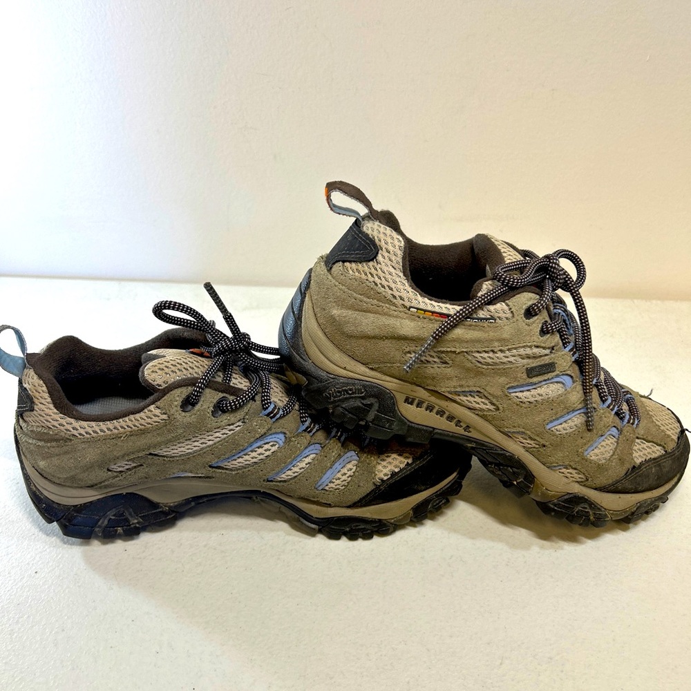Merrell Womens Moab 2 WP (Waterproof) Low Hiking Shoes Sz 7.5 Color Dusty Olive
